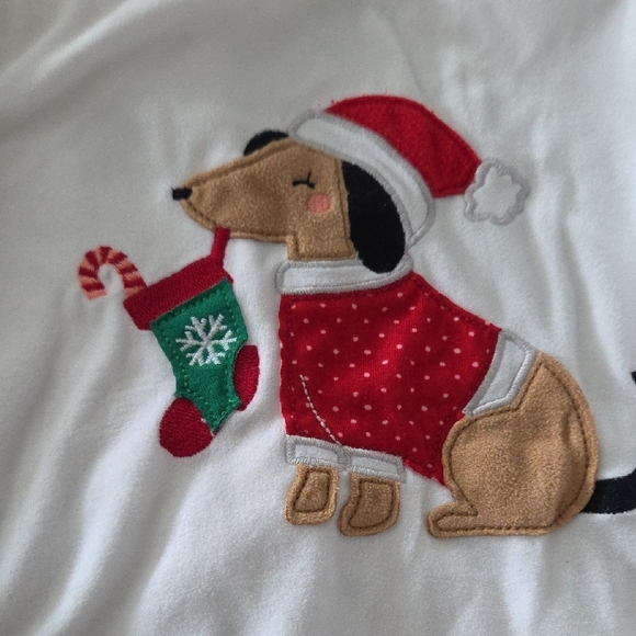 Carter's Size 5 T Girl's Red and White Christmas Dog Pajama Set NWT - Picture 5 of 7